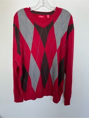 Men's IZOD Red Argyle Sweater